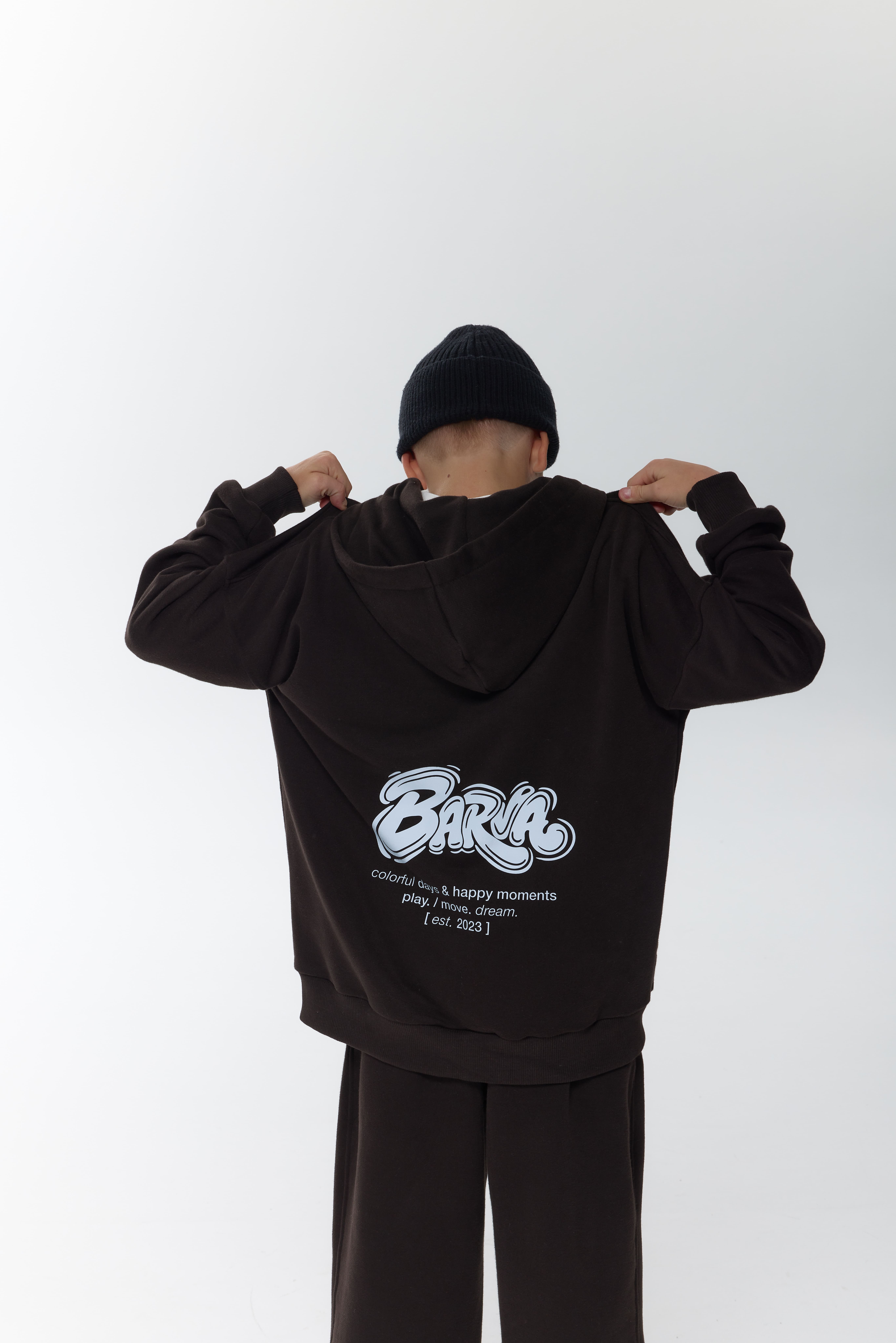 Худі зіп barvà шоколад unisex